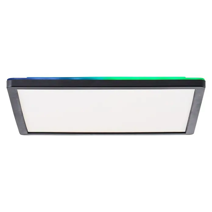 Brilliant LED-Deckenleuchte Tanida - 20 W, L x B x H: 29,5 x 29,5 x 2,6 cm, Schwarz, Kaltweiß - Moderne LED-Deckenleuchte mit RGB-Beleuchtung für eine stimmungsvolle Atmosphäre in jedem Raum.