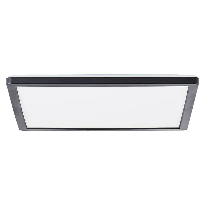 Brilliant LED-Deckenleuchte Tanida - 20 W, L x B x H: 29,5 x 29,5 x 2,6 cm, Schwarz, Kaltweiß - Moderne Deckenleuchte mit einem rechteckigen, schwarzen Rahmen und einer hellen, weißen Lichtfläche. Perfekt für minimalistische Innenräume.
