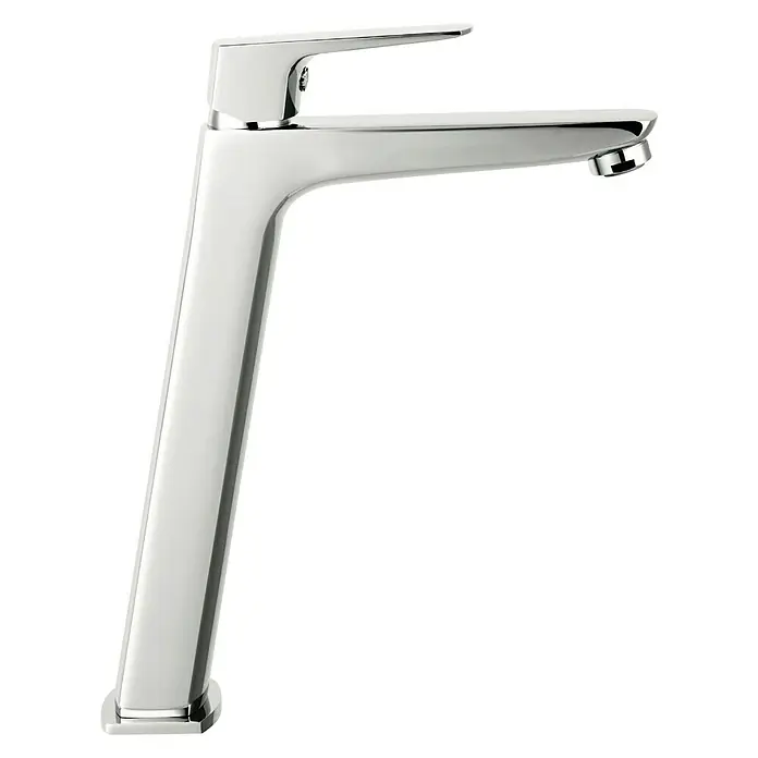 IO Marriot Grifo de lavabo alto - Cromo - Grifo cromado moderno y brillante con líneas limpias, ideal para un baño elegante.
