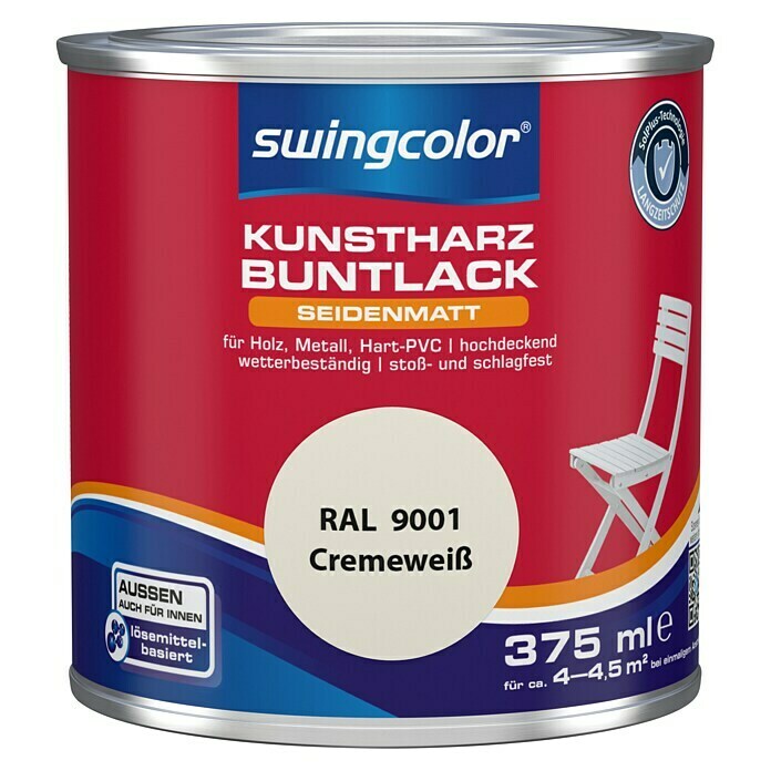 swingcolor Buntlack (Cremeweiß, 375 ml, Seidenmatt)
