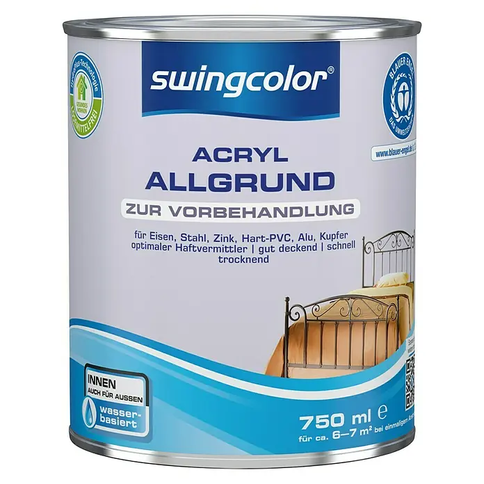 swingcolor Allgrund Acryl - Grau, 750 ml - Dose Acryl Allgrund von Swingcolor.