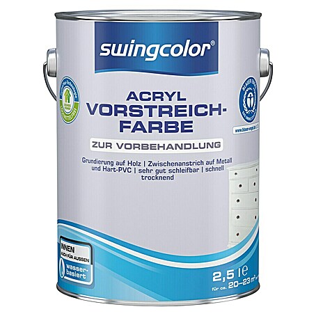 swingcolor Vorstreichfarbe Acryl (Weiß, 2,5 l)