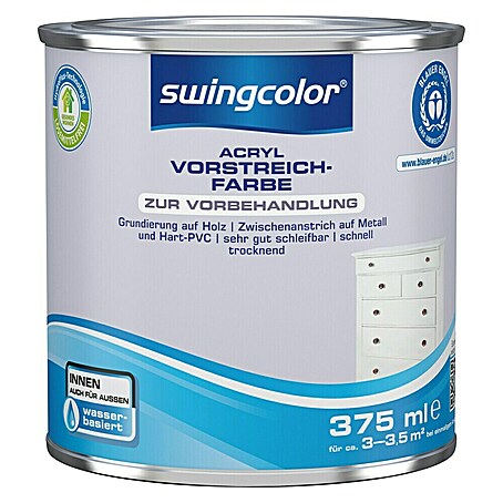 swingcolor Vorstreichfarbe Acryl (Weiß, 375 ml)