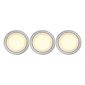 Tween Light LED-Einbauleuchten-Set (Nickel matt, 3 x 3 W, Durchmesser: 85 mm, Warmweiß)