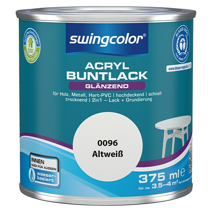 swingcolor Buntlack (Altweiß, 375 ml, Glänzend)
