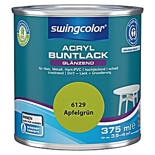 swingcolor Buntlack Acryl (Apfelgrün, 375 ml, Glänzend, Wasserbasiert)