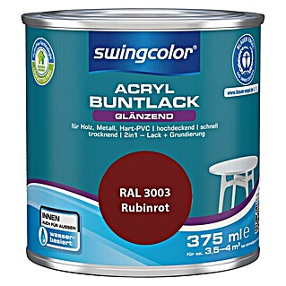 swingcolor Buntlack Acryl (Rubinrot, 375 ml, Glänzend, Wasserbasiert)
