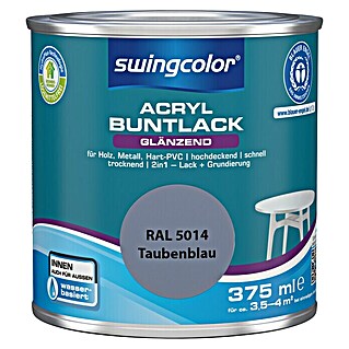 swingcolor Buntlack Acryl (Taubenblau, 375 ml, Glänzend, Wasserbasiert)