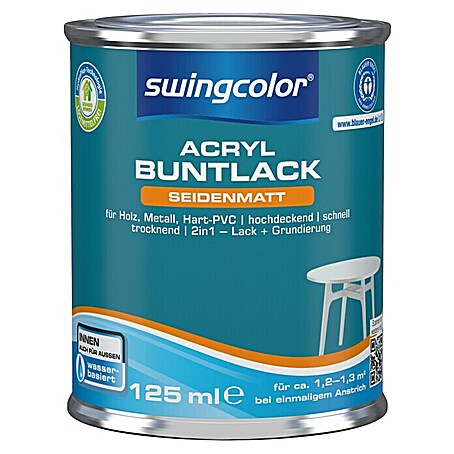 swingcolor Buntlack Acryl (Altweiß, 125 ml, Seidenmatt)