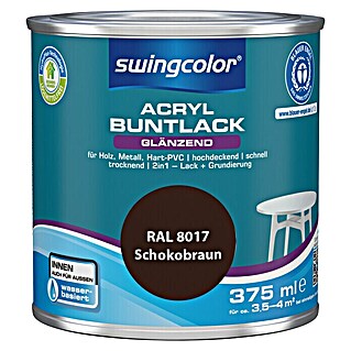 swingcolor Buntlack Acryl (Schokobraun, 375 ml, Glänzend, Wasserbasiert)