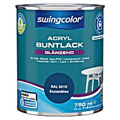 swingcolor Buntlack Acryl (Enzianblau, 750 ml, Glänzend)