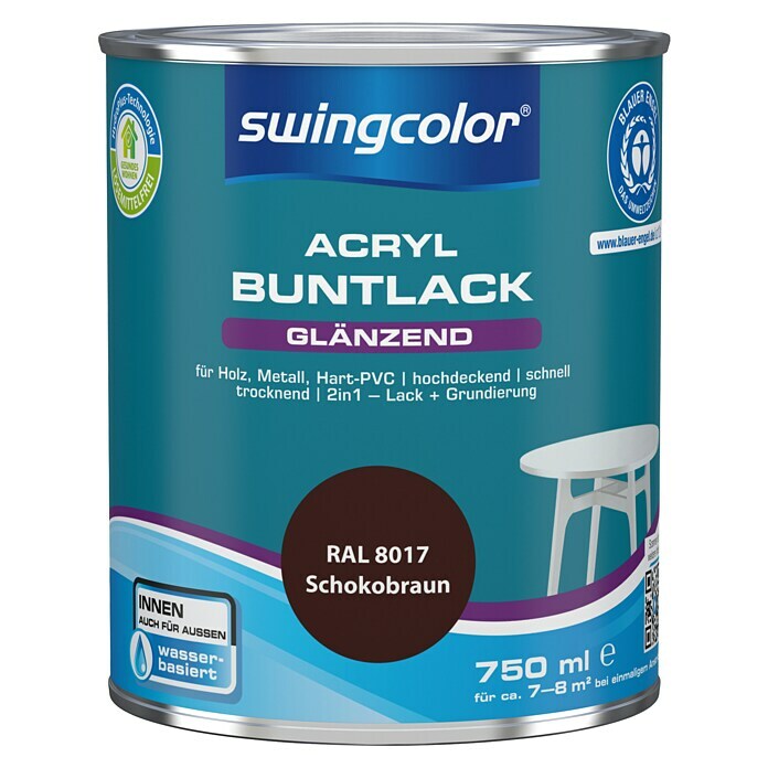 swingcolor Buntlack Acryl (Schokobraun, 750 ml, Glänzend)