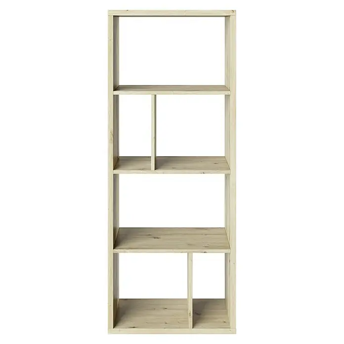 Phönix Fortuna Raumteiler - H x B x T: 146,6 x 58 x 34 cm, Anzahl Böden: 3 Stk., Eiche - Das helle Holzregal bietet viel Stauraum mit seinen zahlreichen Fächern und der robusten Bauweise. Ideal für Bücher oder Deko.