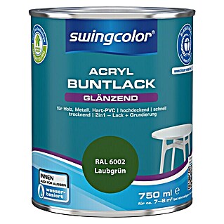 swingcolor Buntlack Acryl (Laubgrün, 750 ml, Glänzend, Wasserbasiert)