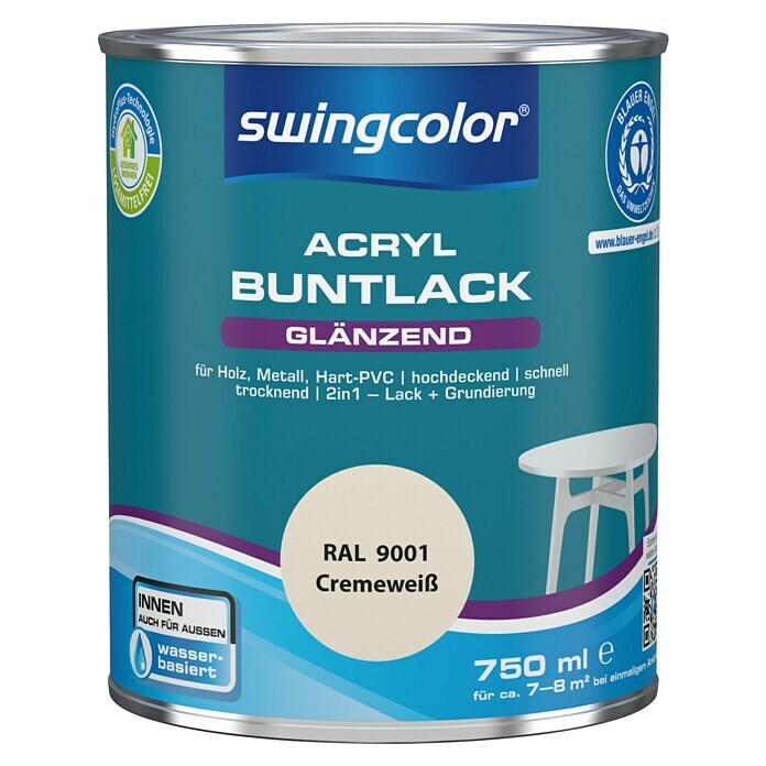 swingcolor Buntlack (Cremeweiß, 750 ml, Glänzend)