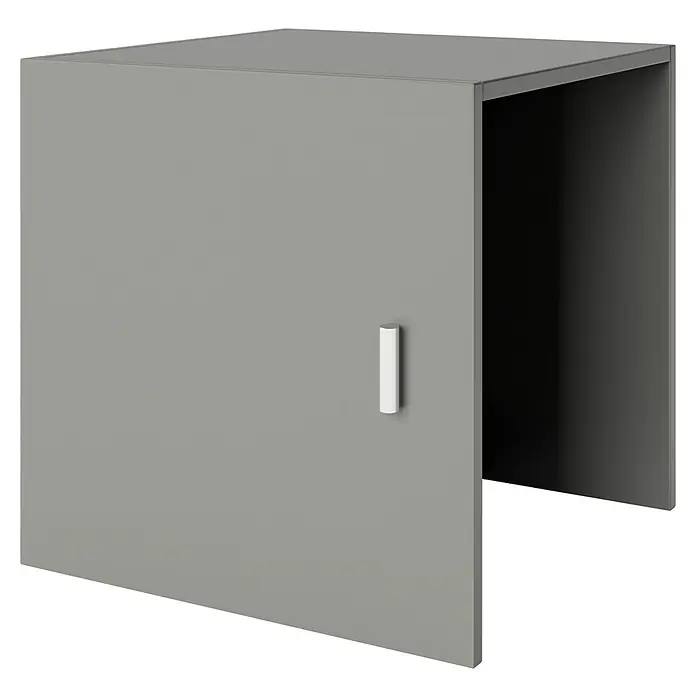 Phönix Fortuna Container - L x B x H: 33,4 x 34,1 x 34,1 cm, Grau, Passend für: Phönix Regale Fortuna - Grauer Hocker mit Griff an der Tür, der sich ideal für jeden Raum eignet, um einen praktischen Stauraum zu schaffen.