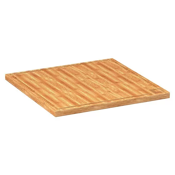 oneQ Outdoorküche - 5 -tlg., Stahl/Edelstahl/Bambus, Schwarz, Material Grillfläche: Edelstahl, Anzahl Brenner: 2 - Diagonale Ansicht