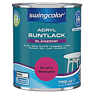 swingcolor Buntlack Acryl (Telemagenta, 750 ml, Glänzend, Wasserbasiert)