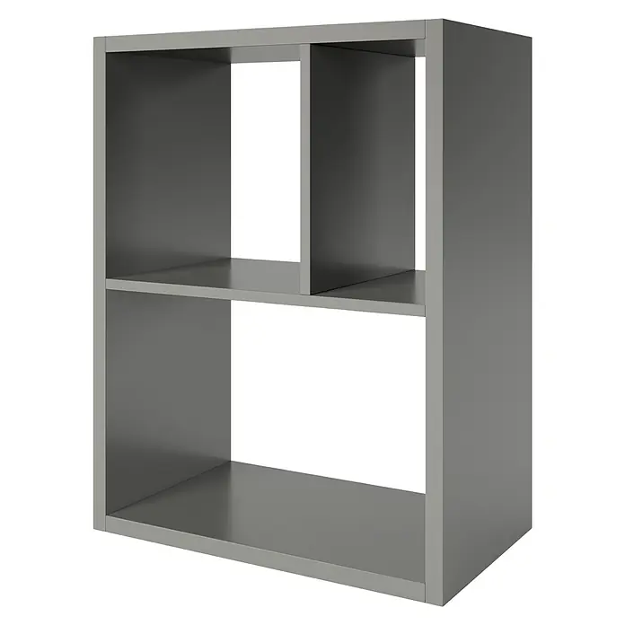 Phönix Fortuna Raumteiler - H x B x T: 57,9 x 75,1 x 34 cm, Grau - Graues Bücherregal mit drei Fächern in Würfelform. Das Möbelstück bietet viel Stauraum und hat eine moderne Optik für jedes Zimmer.