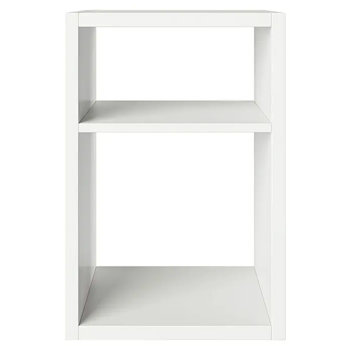 Phönix Fortuna Beistelltisch - L x B x H: 34 x 58 x 39,2 cm, Weiß, Ohne Einsatz - Ein weißes Bücherregal mit zwei Regalfächern bietet viel Stauraum und fügt sich nahtlos in jedes Zimmer ein. Optimale Lösung für ein stilvolles Zuhause.