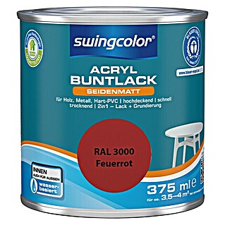 swingcolor Buntlack Acryl (Feuerrot, 375 ml, Seidenmatt)