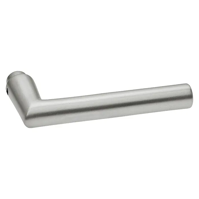 Portaferm Drückerlochteil - Vierkantstift: 8 mm, Silber, L-Form - Edelstahl-Türgriff mit geradlinigem Design für moderne Innenräume. Robuste und stilvolle Ergänzung für jede Tür.