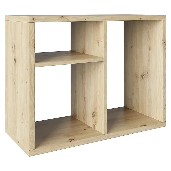 Phönix Fortuna Raumteiler - H x B x T: 57,9 x 75,1 x 34 cm, Eiche - Das Lowboard in Eiche Sonoma Optik mit drei offenen Fächern bietet Stauraum und ist ein echter Hingucker. Das Möbelstück fügt sich nahtlos in jeden Raum ein.