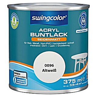 swingcolor Buntlack Acryl (Altweiß, Seidenmatt, 375 ml)