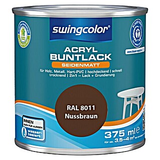 swingcolor Buntlack Acryl (Nussbraun, 375 ml, Seidenmatt)