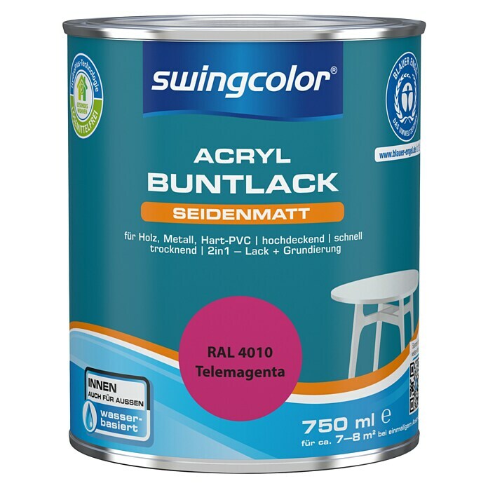swingcolor Buntlack Acryl (Telemagenta, 750 ml, Seidenmatt)