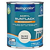 swingcolor Buntlack Acryl (Reinweiß, 750 ml, Seidenmatt)