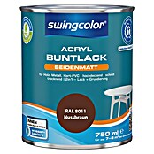 swingcolor Buntlack Acryl (Nussbraun, 750 ml, Seidenmatt)