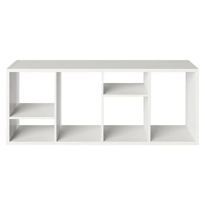 Phönix Fortuna Raumteiler - H x B x T: 146,6 x 58 x 34 cm, Anzahl Böden: 3 Stk., Weiß - Weißes Regal mit mehreren Fächern zur Aufbewahrung und Organisation von Gegenständen.