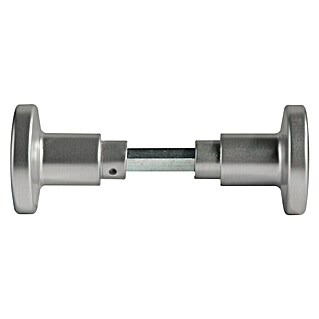 Portaferm Pomo giratorio (Pasador cuadrado: 8 mm, Plateado, Acero inoxidable)