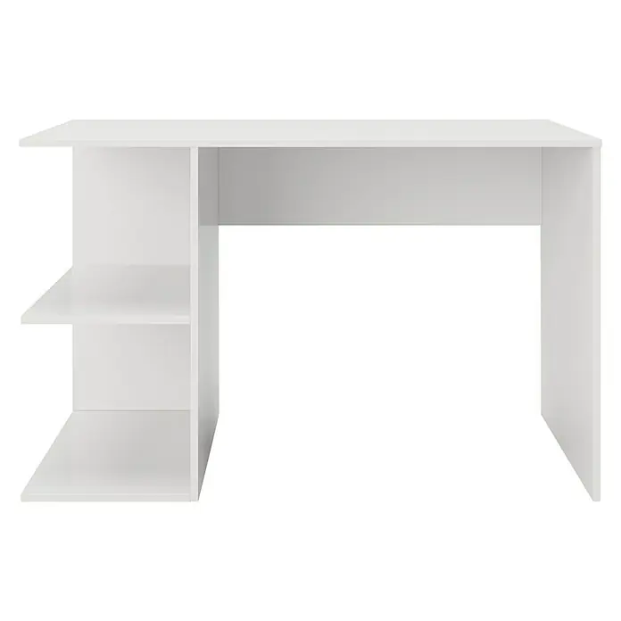 Phönix Schreibtisch Taipei - L x B x H: 60 x 120 x 75 cm, Weiß - Hier ist ein weißer Schreibtisch mit seitlichen Ablagefächern. Das moderne Möbelstück bietet Stauraum und eine Arbeitsfläche in einem.