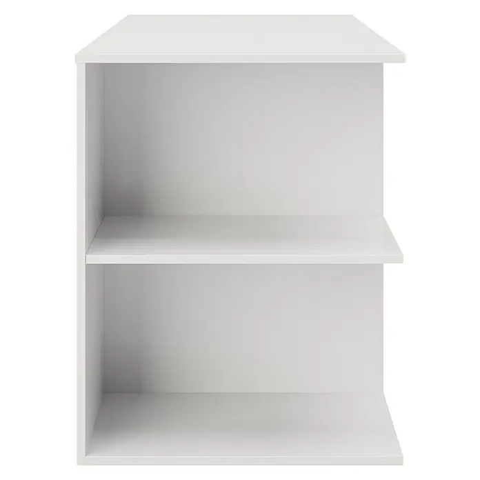 Phönix Schreibtisch Taipei - L x B x H: 60 x 120 x 75 cm, Weiß - Modernes, weißes Regal mit zwei Fächern, ideal zur Aufbewahrung und Präsentation von Gegenständen im Wohnbereich.