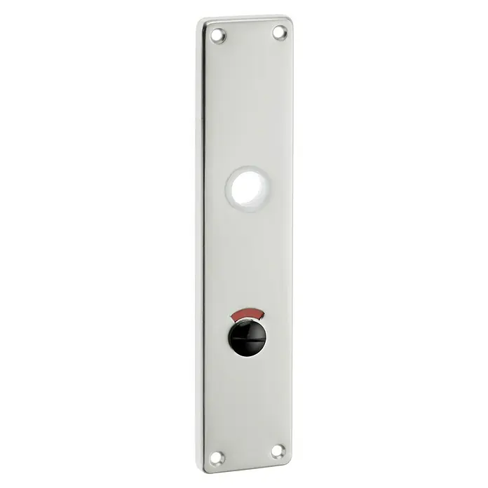 Portaferm WC-Drückergarnitur - Edelstahl - Türschild aus poliertem Edelstahl mit Drehriegel und roter/freier Anzeige für erhöhte Privatsphäre. Ideal für Toiletten oder Badezimmer.