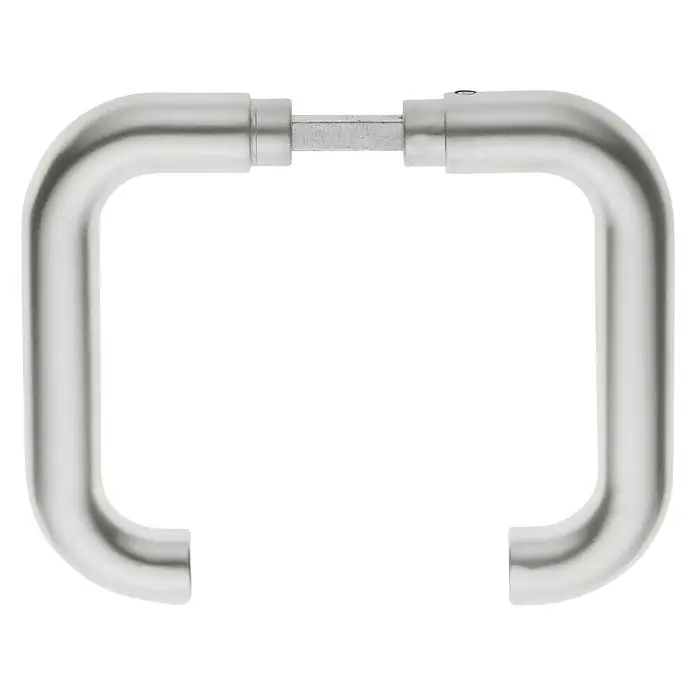 Portaferm Drückerpaar - Silber, Edelstahl - Dieser quadratische Türgriff aus Edelstahl ist modern und langlebig. Die perfekte Ergänzung für jede Tür.