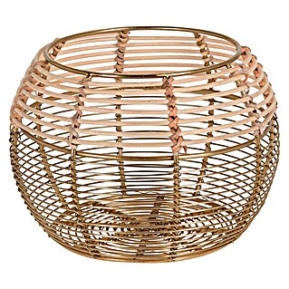Theelichthouder (18 cm, Goud, Metaal)