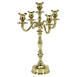 Kandelaar 5 arms (Goud, Metaal)