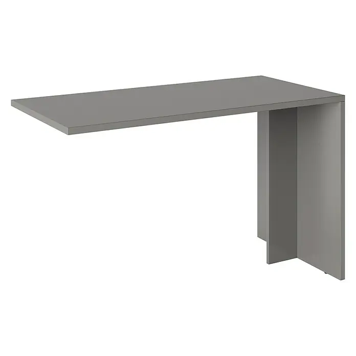 Phönix Fortuna Regalschreibtisch - L x B x H: 57,9 x 120 x 75 cm, Grau - Grauer Konsolentisch mit minimalistischem Design. Das Möbelstück zeichnet sich durch seine klare Linienführung und Funktionalität aus.