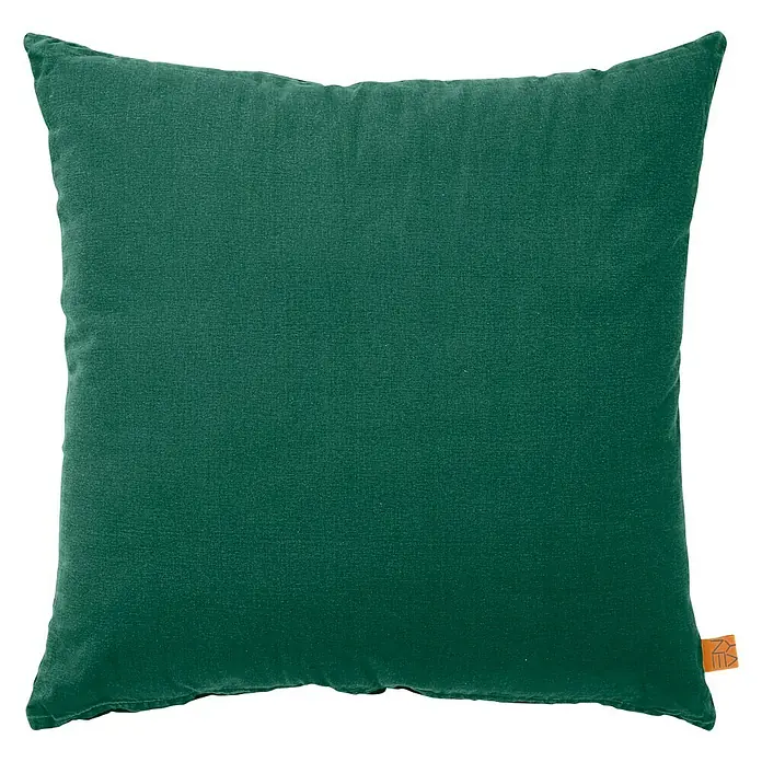Envy Kissen Gabriel - L x B: 45 x 45 cm, Naturmaterialien, Hunter Green - Elegantes, smaragdgrünes Dekokissen für Wohnzimmer und Schlafzimmer. Das quadratische Kissen bietet Komfort und Stil mit seiner samtweichen Textur.