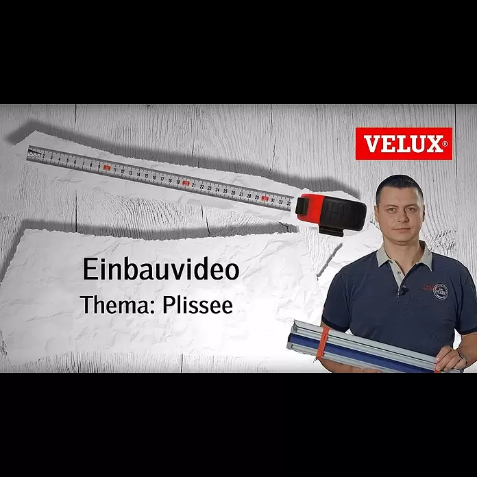 Velux Dachfensterplissee FHL SK06 1016SFarbe: Weiß - 1016S, Farbe Schiene: Aluminium, Manuell - Einbau FHL Plissee | VELUX Sonnenschutz