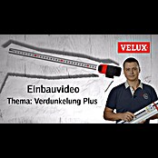 Velux Dachfenster-Kombirollo Plus DFD M06 0705S (Farbe: Grau/Weiß - 0705S, Farbe Schiene: Aluminium) | BAUHAUS