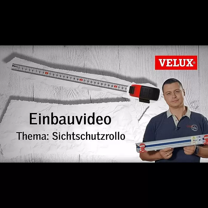 Velux Dachfensterrollo RFL PK08 1086S - Farbe: Hellbeige - 1086S, Farbe Schiene: Aluminium, Manuell - Einbau RFL Sichtschutzrollo | VELUX Sonnenschutz