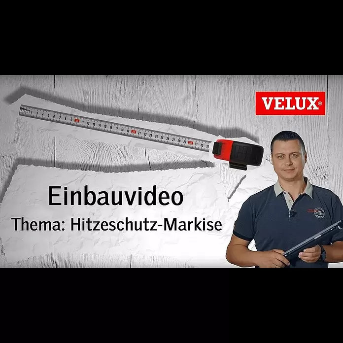 Velux Dachfenster-Markise Haltekrallen MHL 100 5060 - Farbe: Uni Schwarz - 5060, Manuell - Einbau MHL Hitzeschutz-Markise | VELUX Sonnenschutz