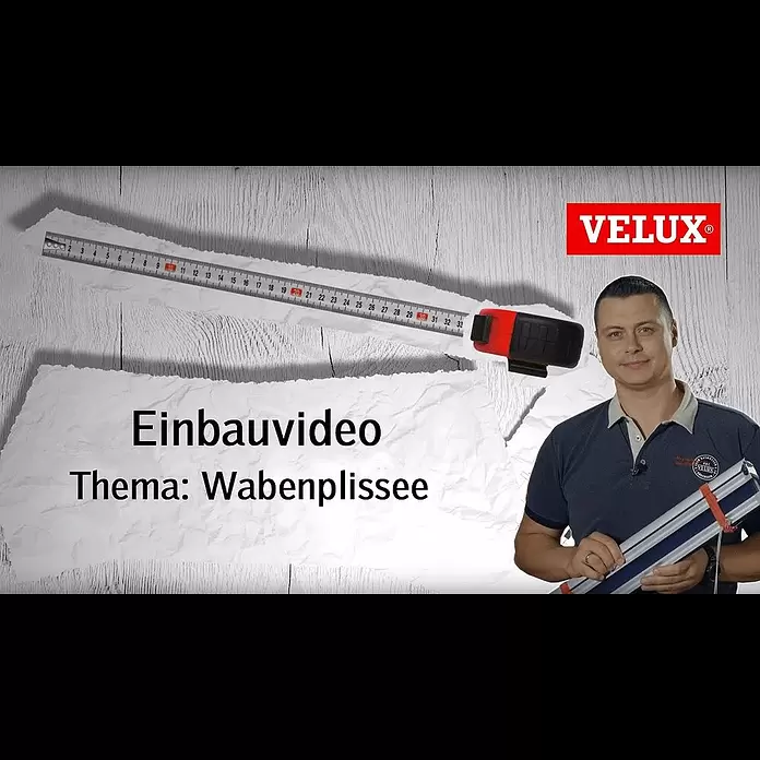Velux Dachfensterplissee FHC SK08 1045SFarbe: Weiß - 1045S, Farbe Schiene: Aluminium, Manuell - Einbau FHC Wabenplissee | VELUX Sonnenschutz