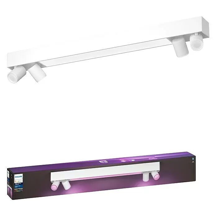 Philips Hue LED-Deckenstrahler Centris40 W, L x B x H: 99 x 8,5 x 12,8 cm, Weiß, Mehrfarbig