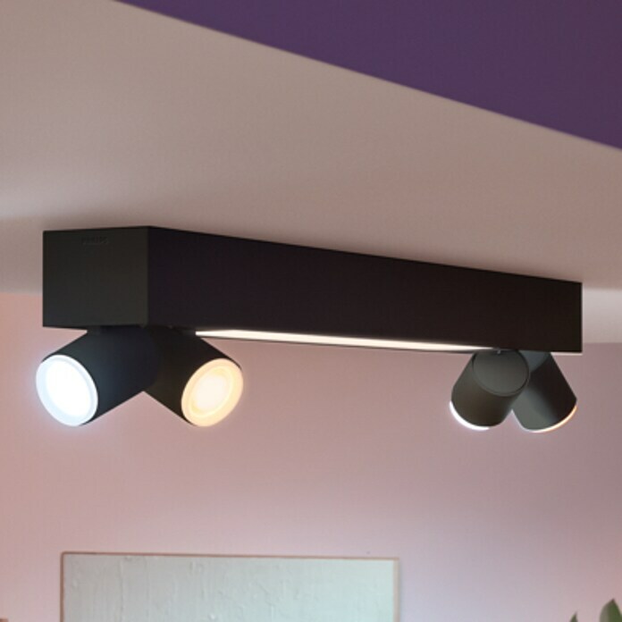 Philips Hue LED-Deckenstrahler Centris (40 W, L x B x H: 99 x 8,5 x 12,8  cm, Weiß, Mehrfarbig) | BAUHAUS