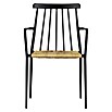 Envy Gartensessel Eva (Rattan/Geflecht, Stapelbar, Schwarz/Natur, B x T x H: 58 x 54 x 84 cm) | BAUHAUS